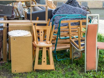 Old Chairs Ready for Disposal